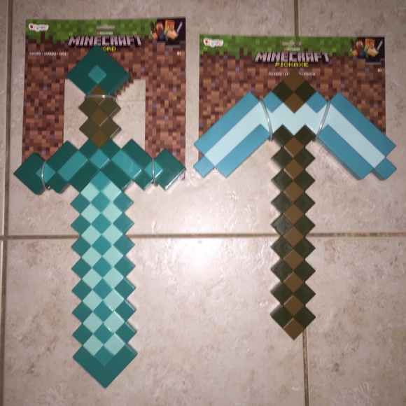 Minecraft Toys Minecraft Pickaxe And Sword Toy Poshmark Minecraft Toys Minecraft Pickaxe And Sword Toy Poshmark